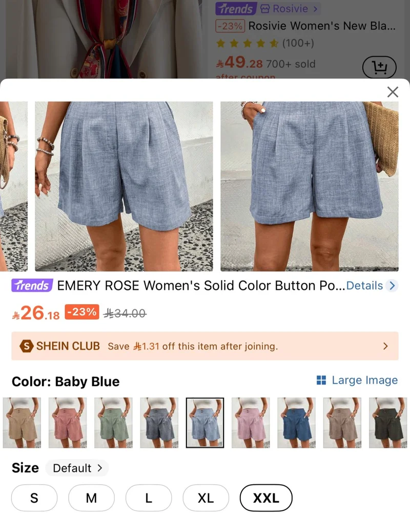 Shein Shorts, size XXL / 44 / 16, photo 3