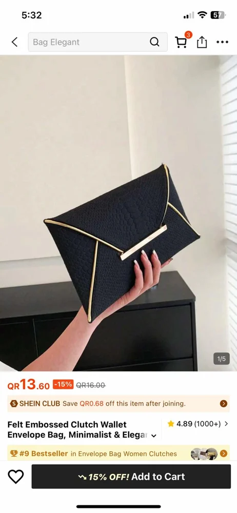 Shein Clutch, size Other, photo 3