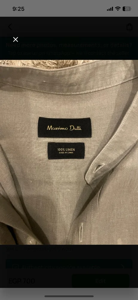 Massimo Dutti Long Sleeve Shirts, size L, photo 2