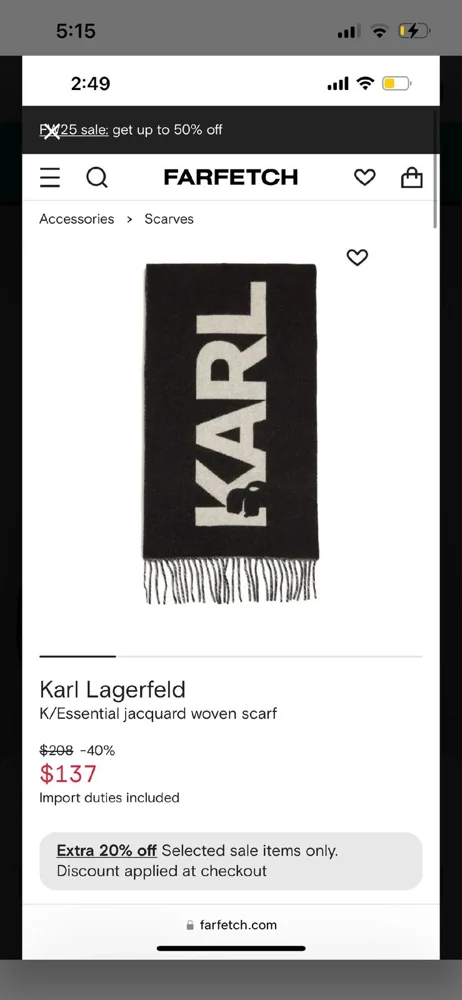 Karl Lagerfeld Scarves, size Other, photo 3