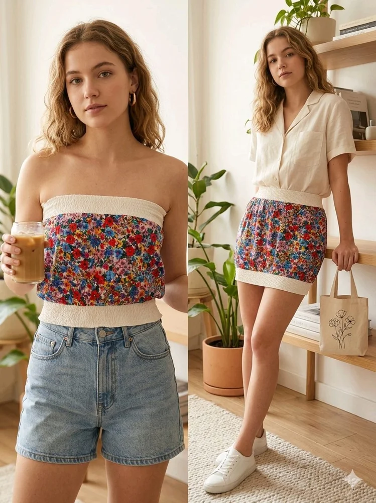 Splash Crop Tops, size L / 40 / 12, photo 2