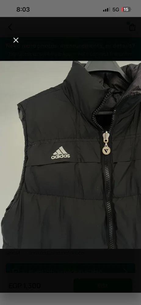 adidas Vests, size M, photo 4