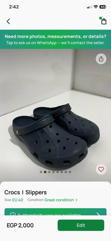 Crocs Flats, size 40, photo 2