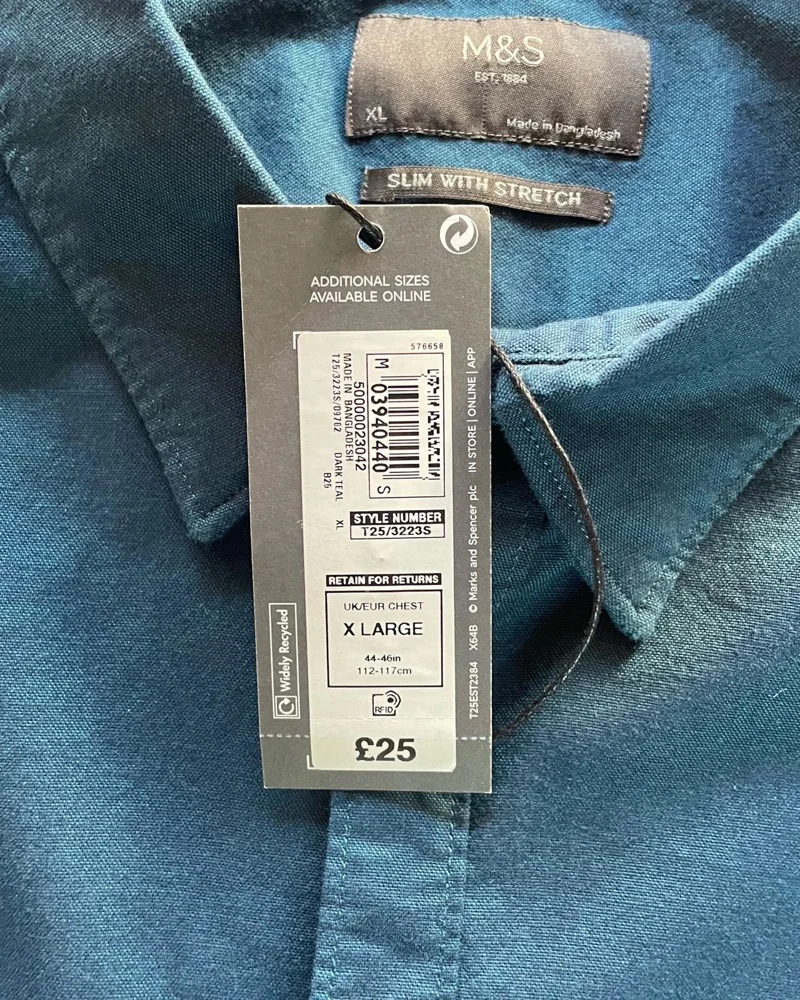 Marks & Spencer Long Sleeve Shirts, size XL, photo 3