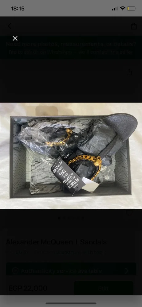 Alexander McQueen Sandals, size 37, photo 2