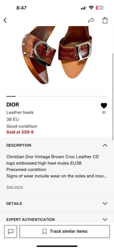 Dior Sandals, size 38.5, photo 4