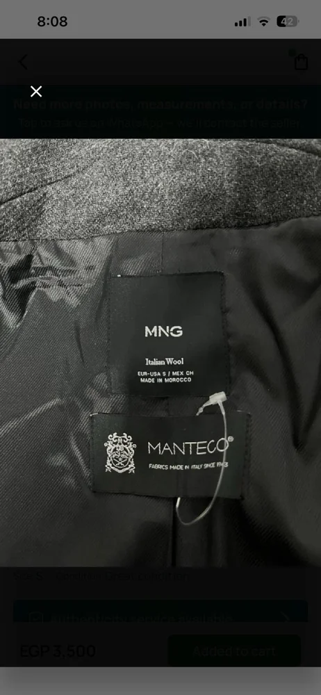 Mango Coats, size S / 36 / 8, photo 3