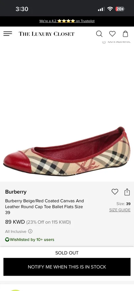 Burberry Flats