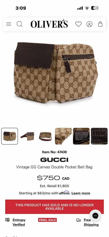 Gucci Cross-Body Bag, size Other, photo 4