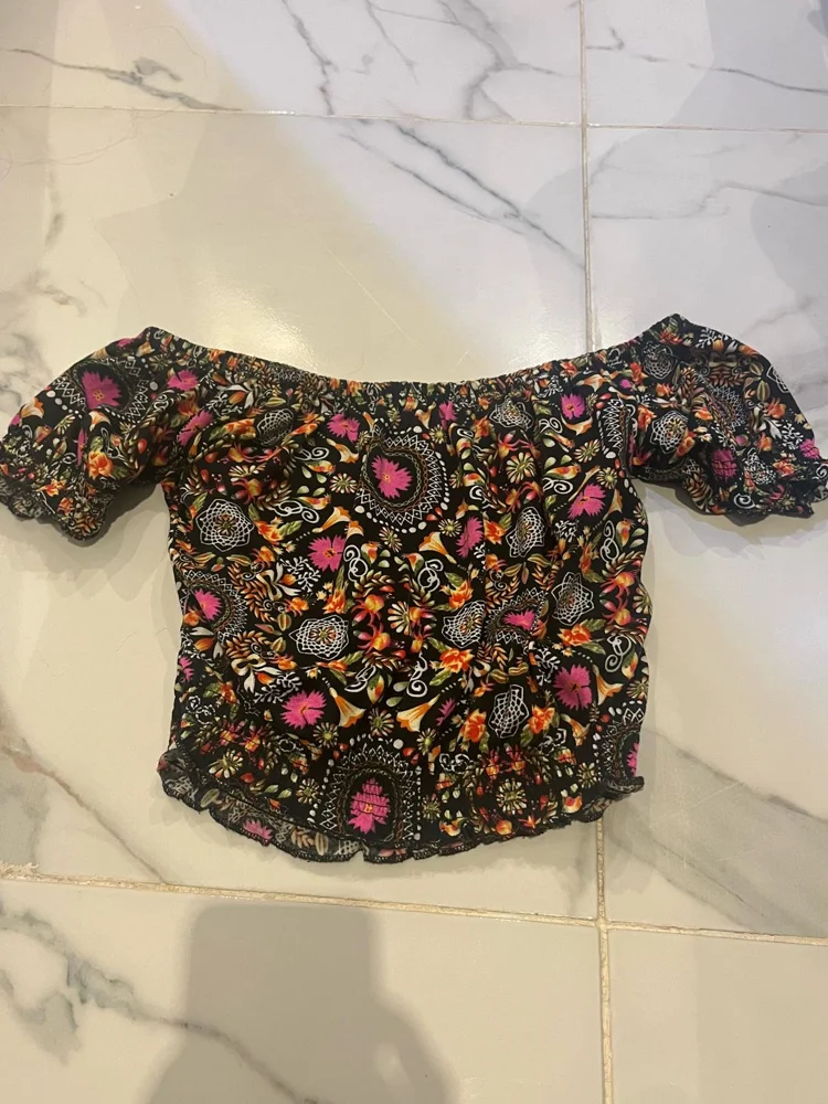 Splash Crop Tops