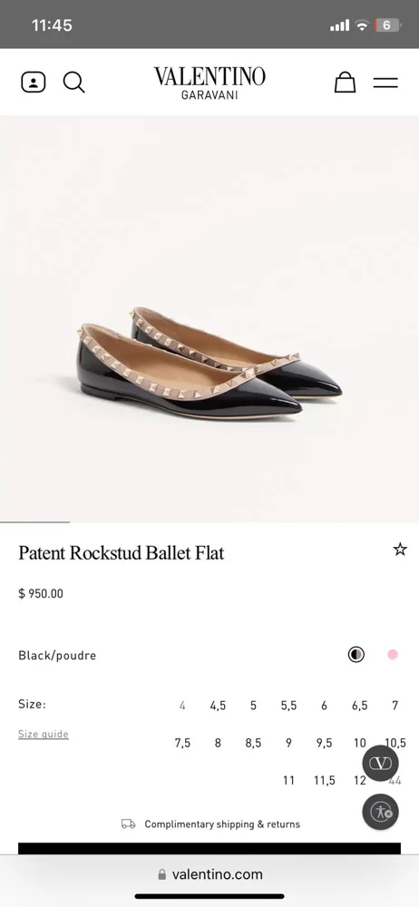 Valentino Flats, size 37, photo 2