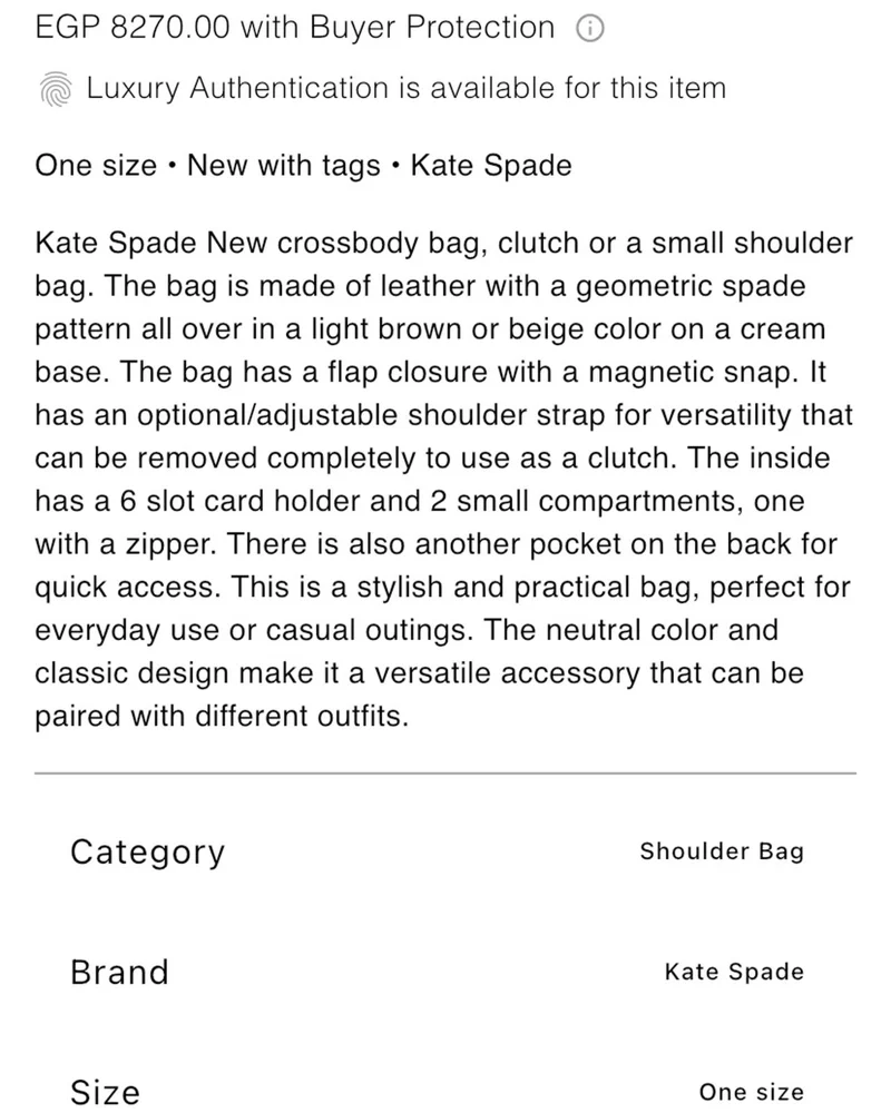 Kate Spade Cross-Body Bag, size One size, photo 5