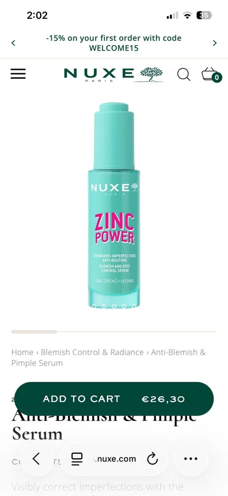 Nuxe Skin care