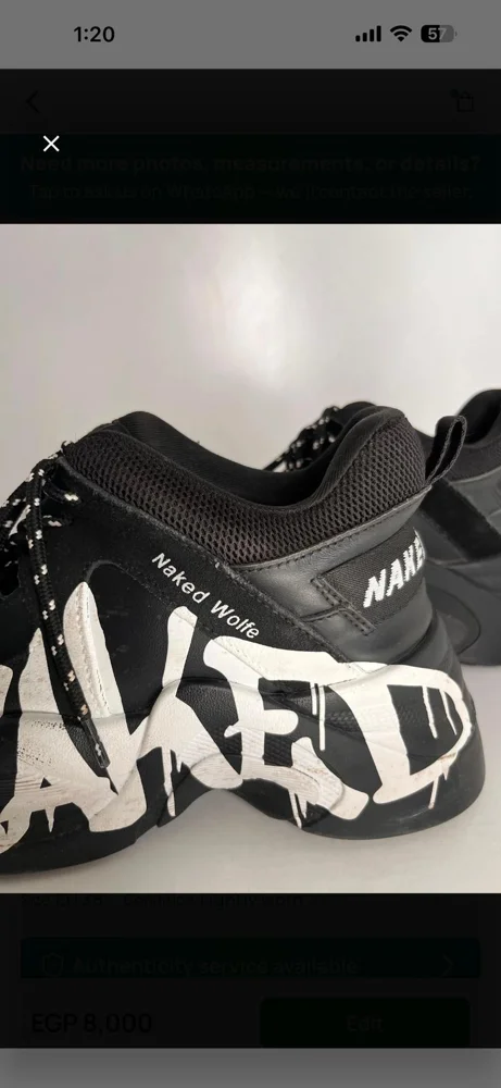 Naked Wolfe Sneakers, size 38, photo 5