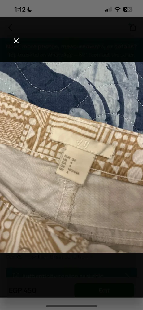 H&M Shorts, size XS / 34 / 6, photo 2