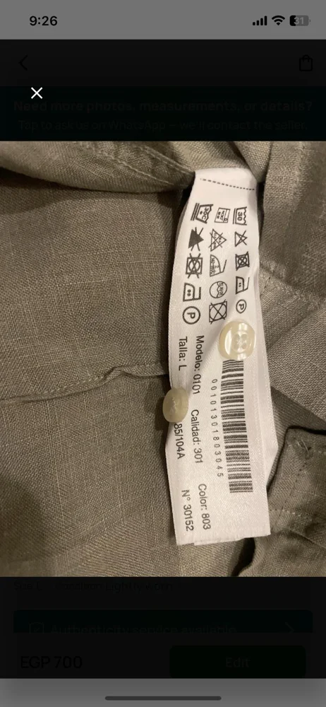 Massimo Dutti Long Sleeve Shirts, size L, photo 3