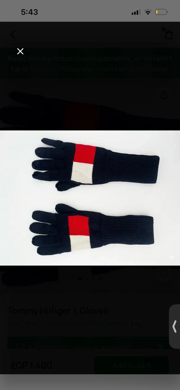 Tommy Hilfiger Gloves, size One size, photo 1