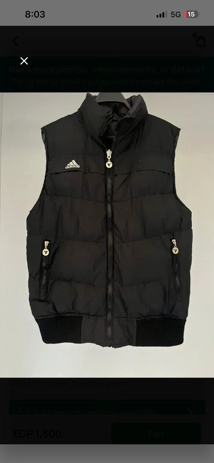 adidas Vests, size M, photo 1