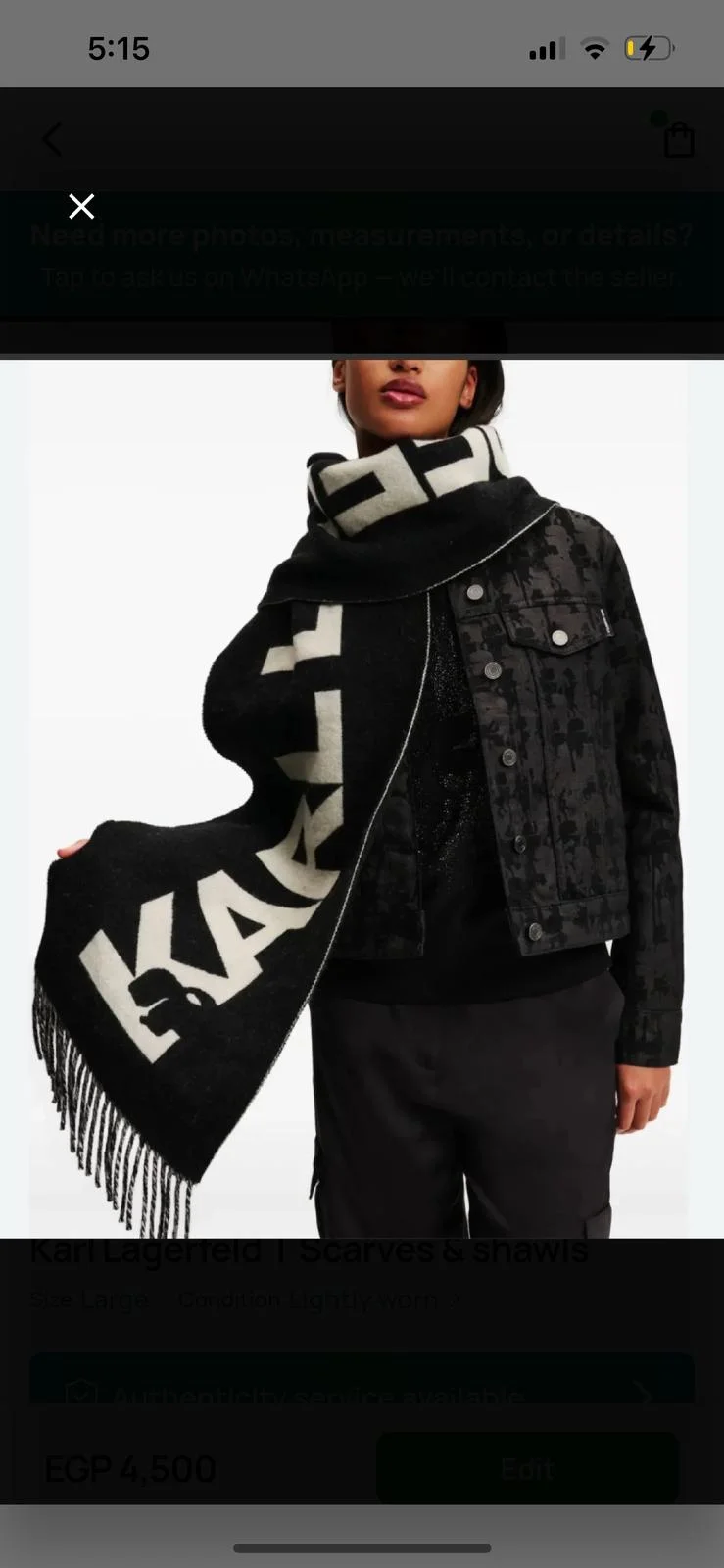 Karl Lagerfeld Scarves, size Other, photo 1