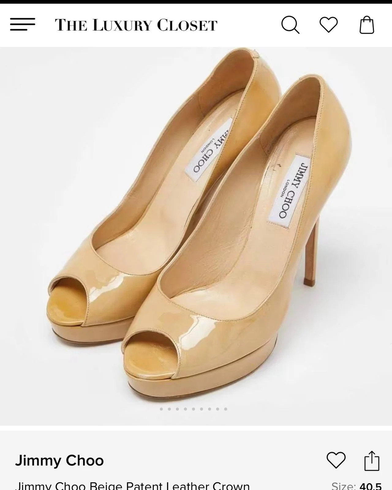 Jimmy Choo Stiletto Heels, size 37.5, photo 1