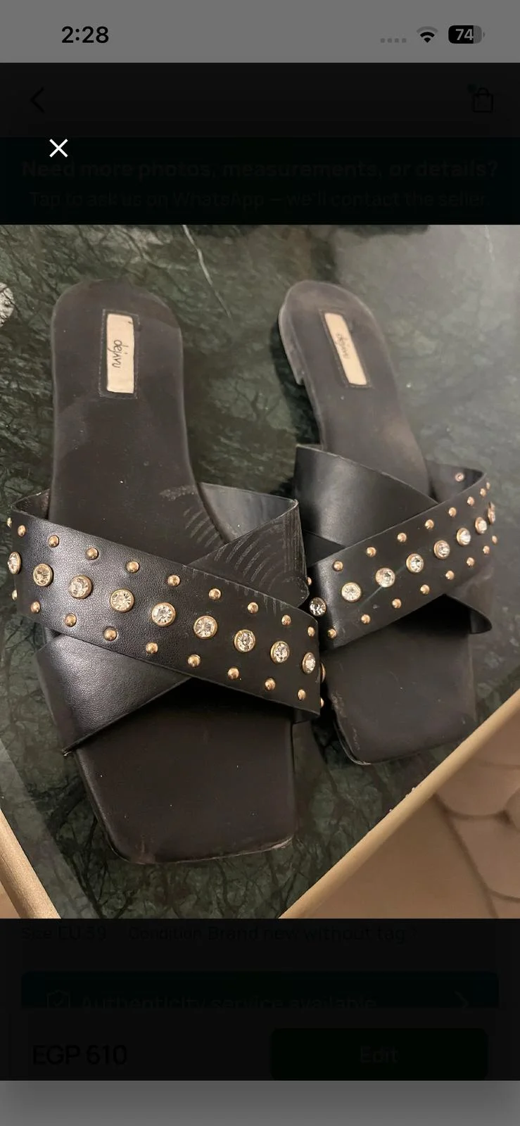 deja vu Sandals, size 39, photo 1