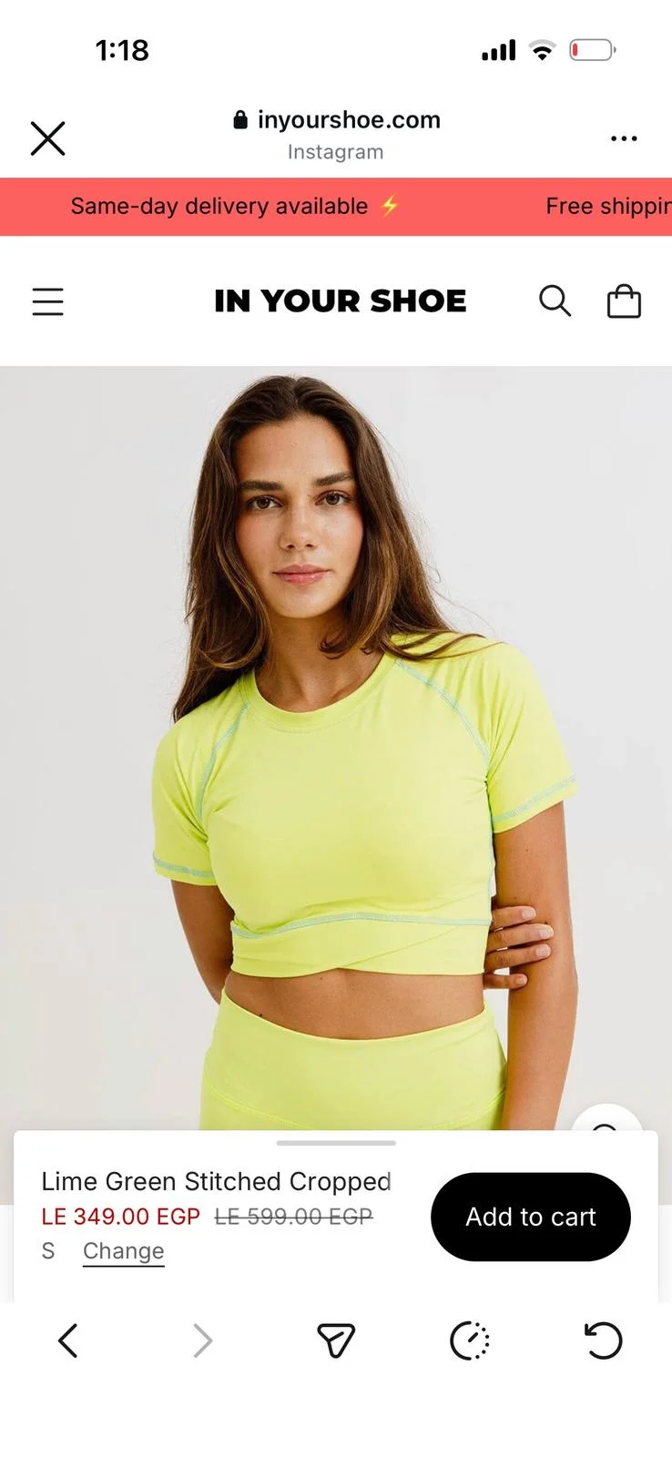 In Your Shoe Crop Tops, size M / 38 / 10, photo 1