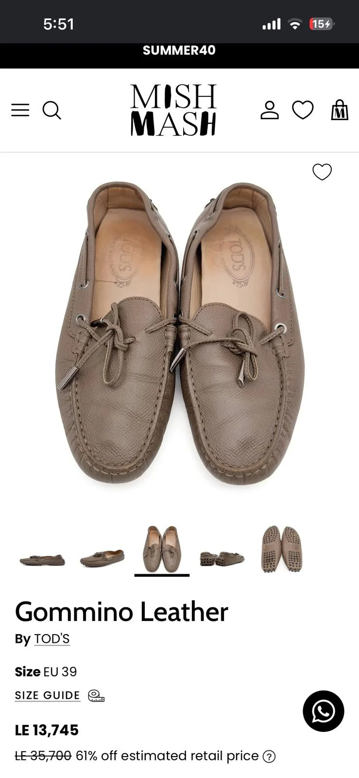 Tod's Loafers, size 39, photo 1