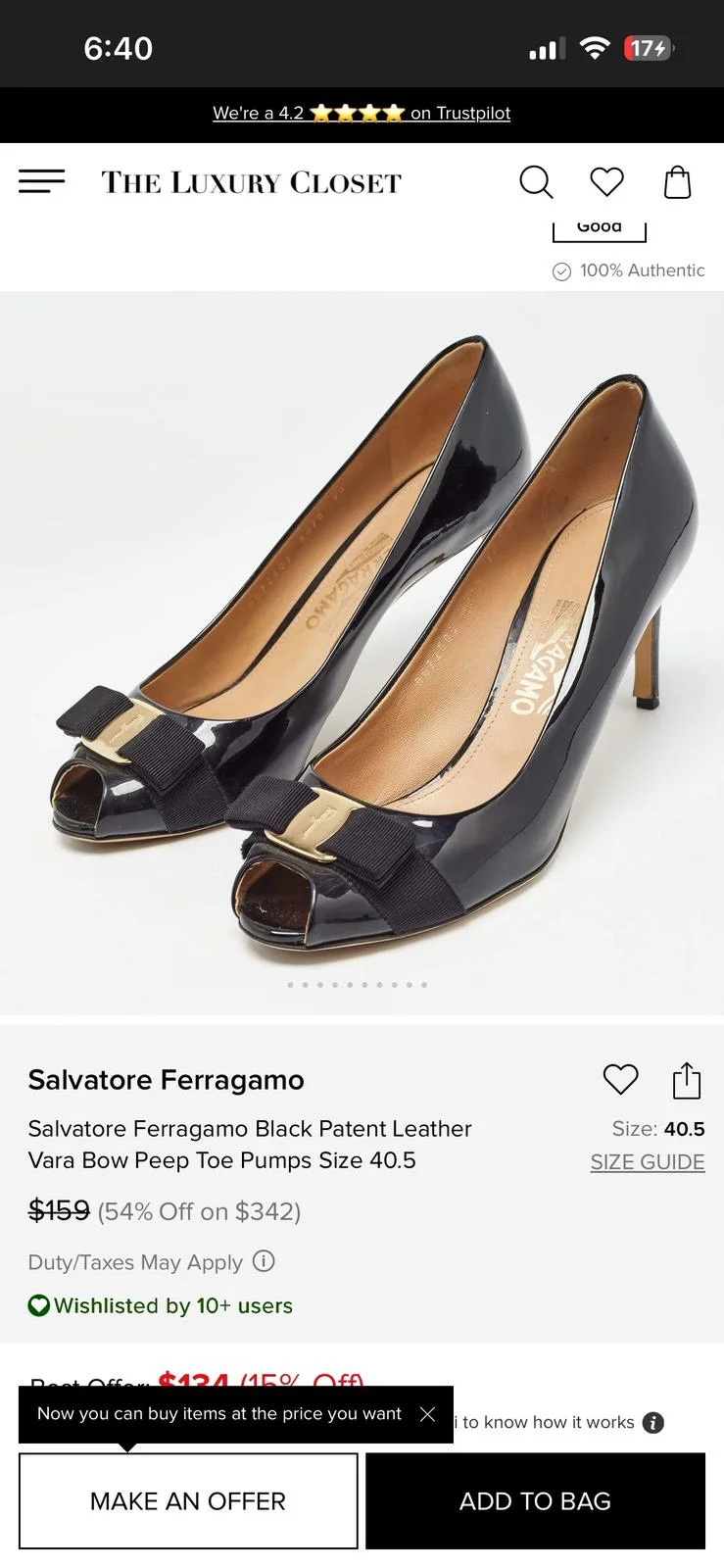 Salvatore Ferragamo Pumps, size 39.5, photo 1