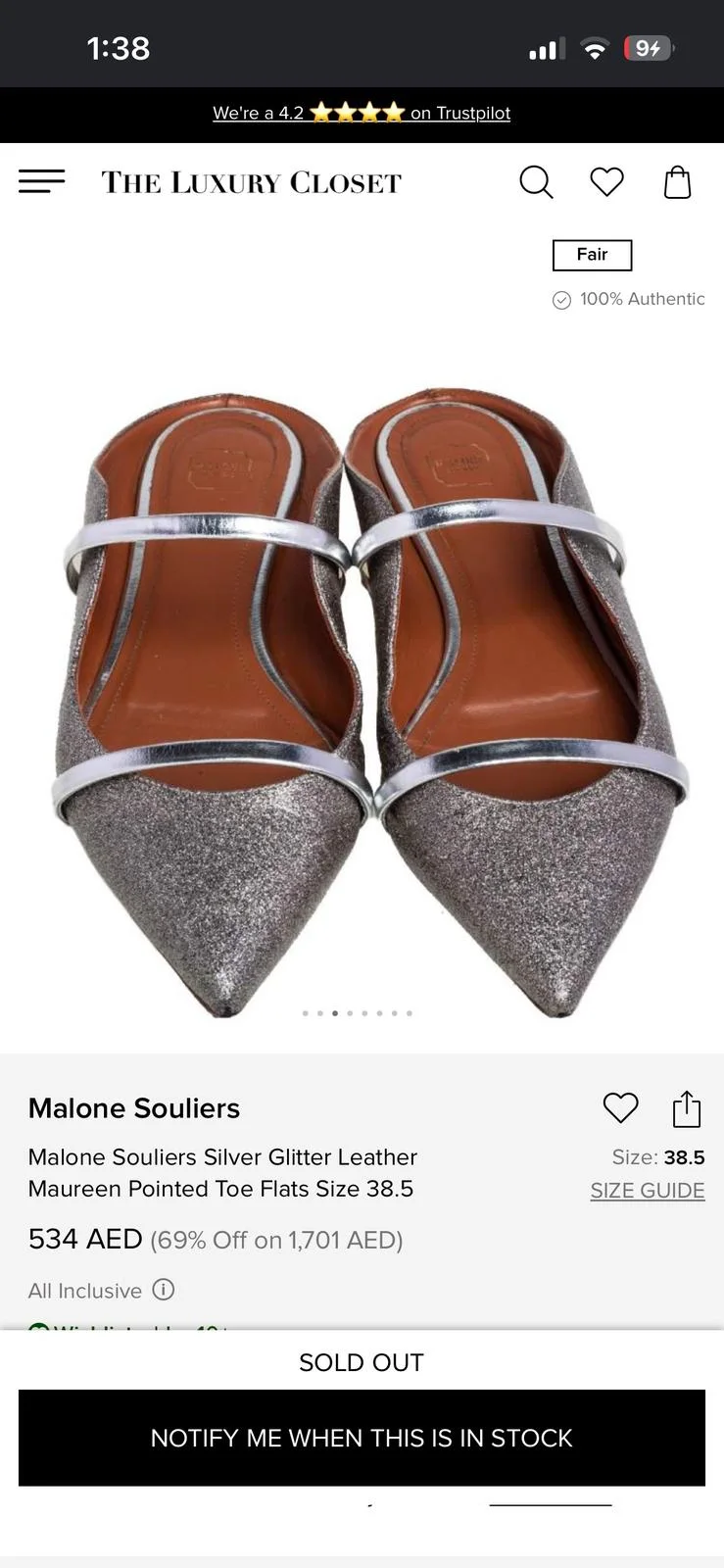 Flats, size 38, photo 1