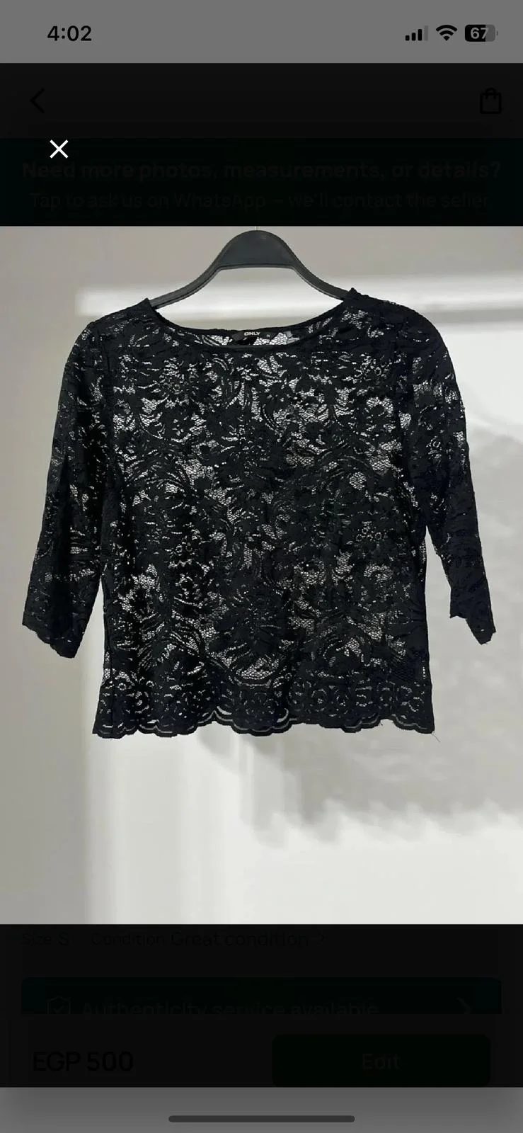 ONLY Blouses, size S / 36 / 8, photo 1